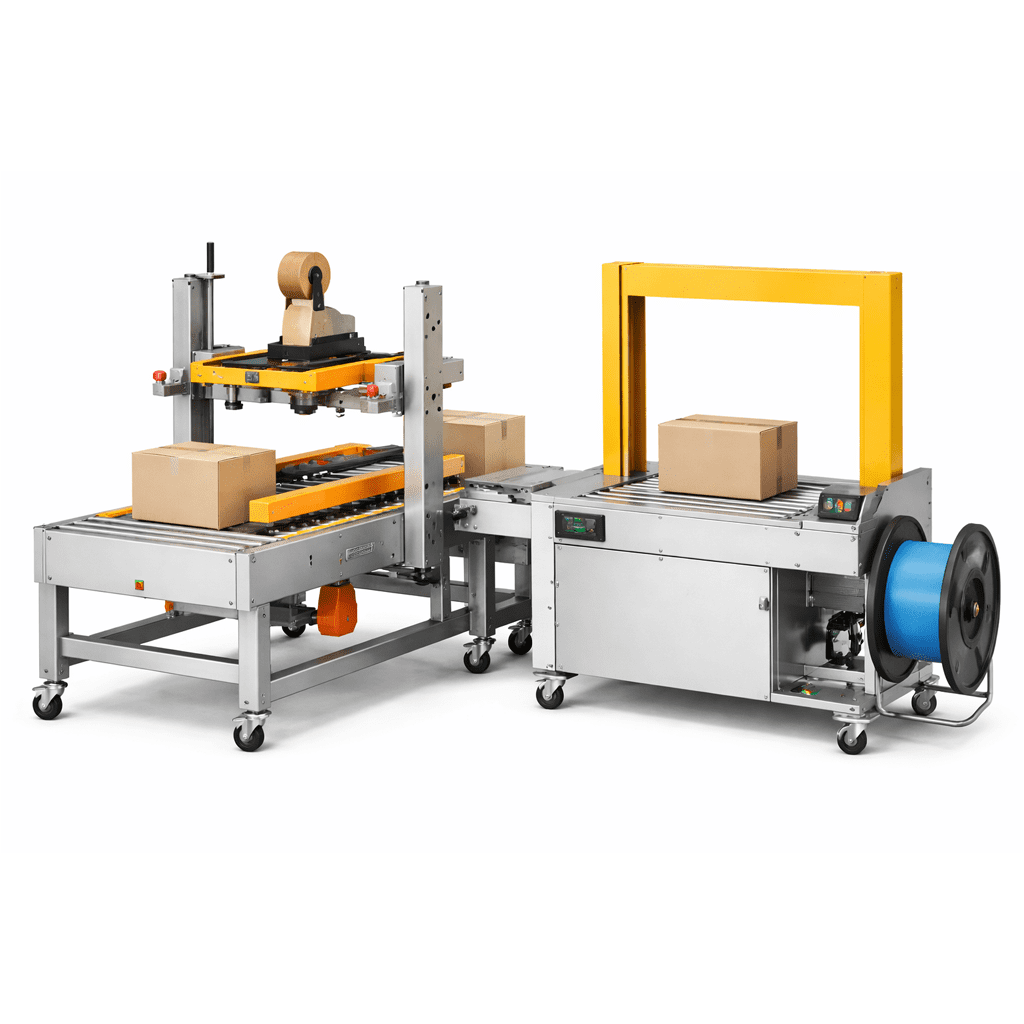 Carton sealing and box strapping machines for packaging industries